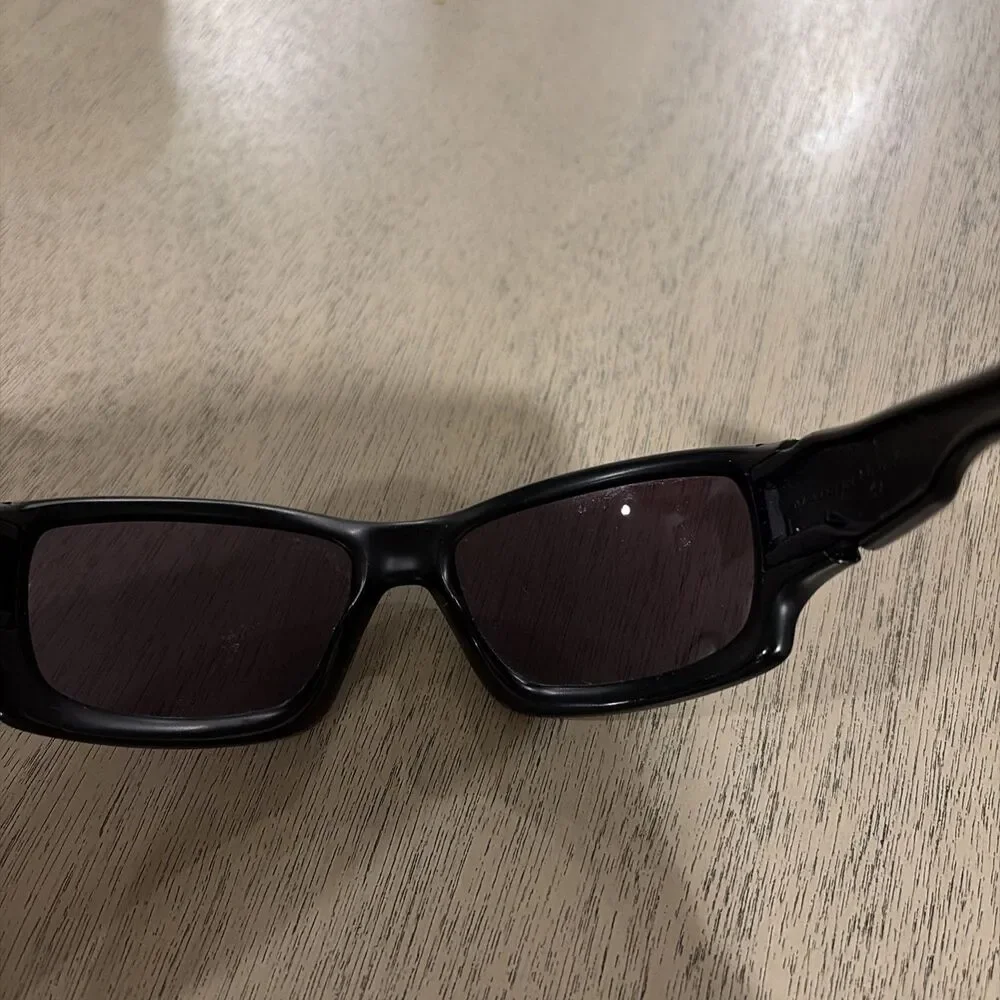 Vtg Oakley Ten X Polarized Sunglassses OO9128-01 61 16 Baseball Cycling Racing